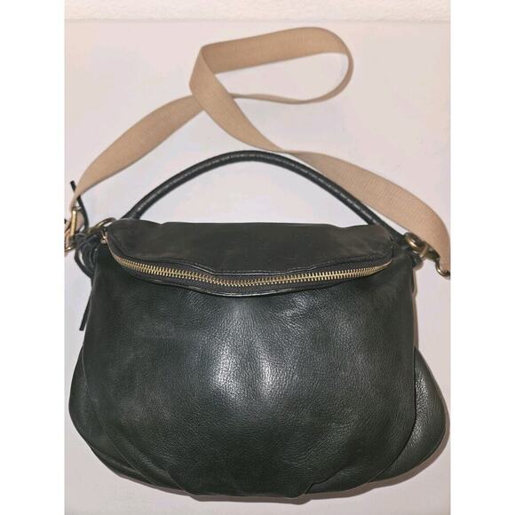 Margot Soft Leather Fold Over Tassel Crossbody Shoulder Bag Blackb13x8x3 - Picture 3 of 12